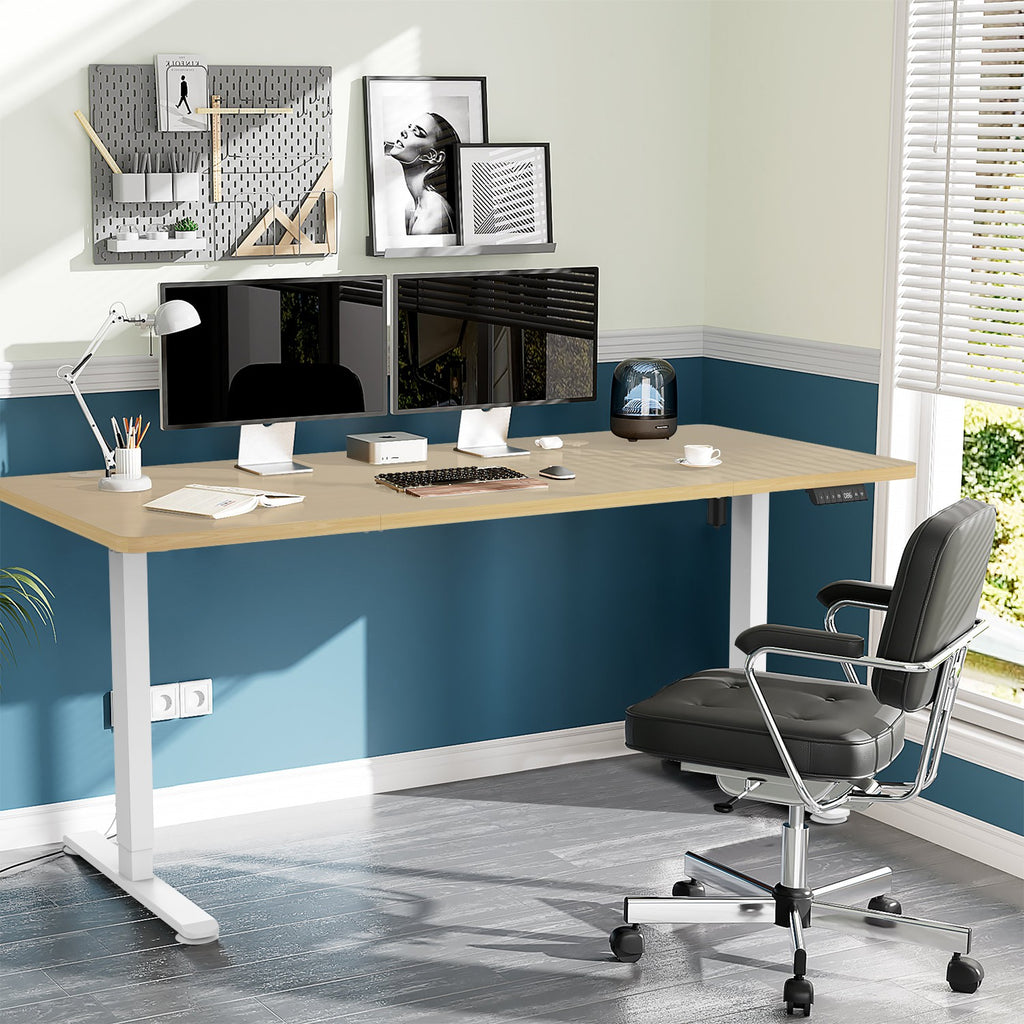 Electric Standing Desk with Integrated USB Charging Port - Single Surface Design