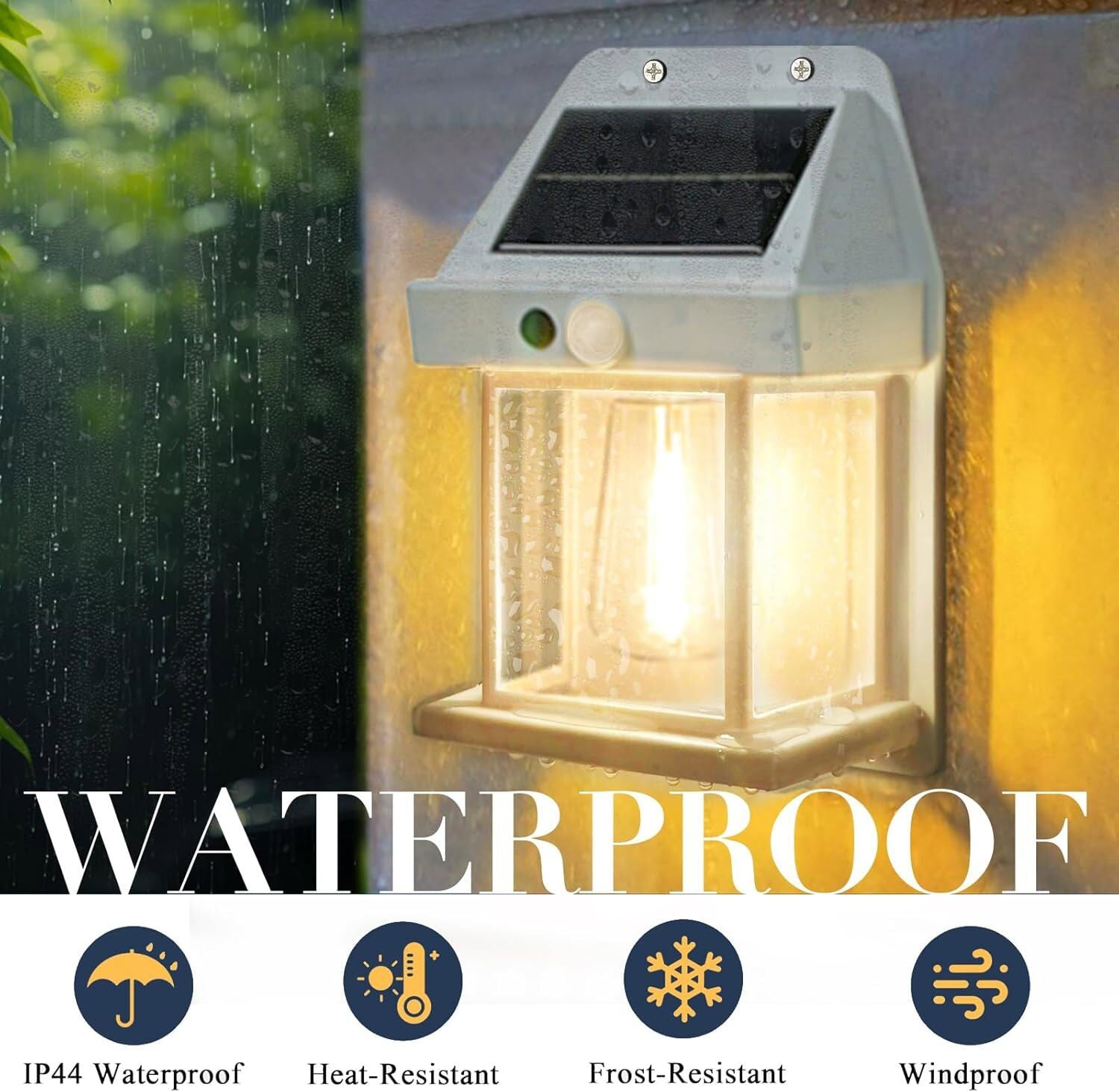 Super Bright Solar Powered Fence Wall Lights LED Outdoor Garden Security Lamp