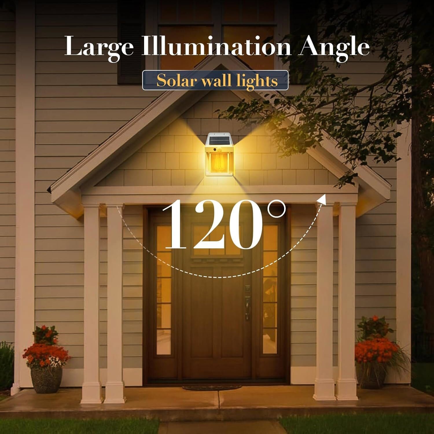 Super Bright Solar Powered Fence Wall Lights LED Outdoor Garden Security Lamp