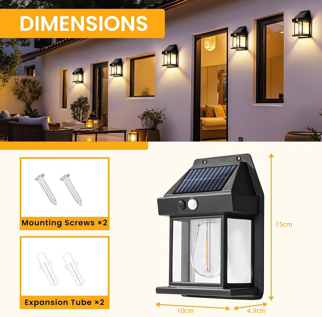 Super Bright Solar Powered Fence Wall Lights LED Outdoor Garden Security Lamp