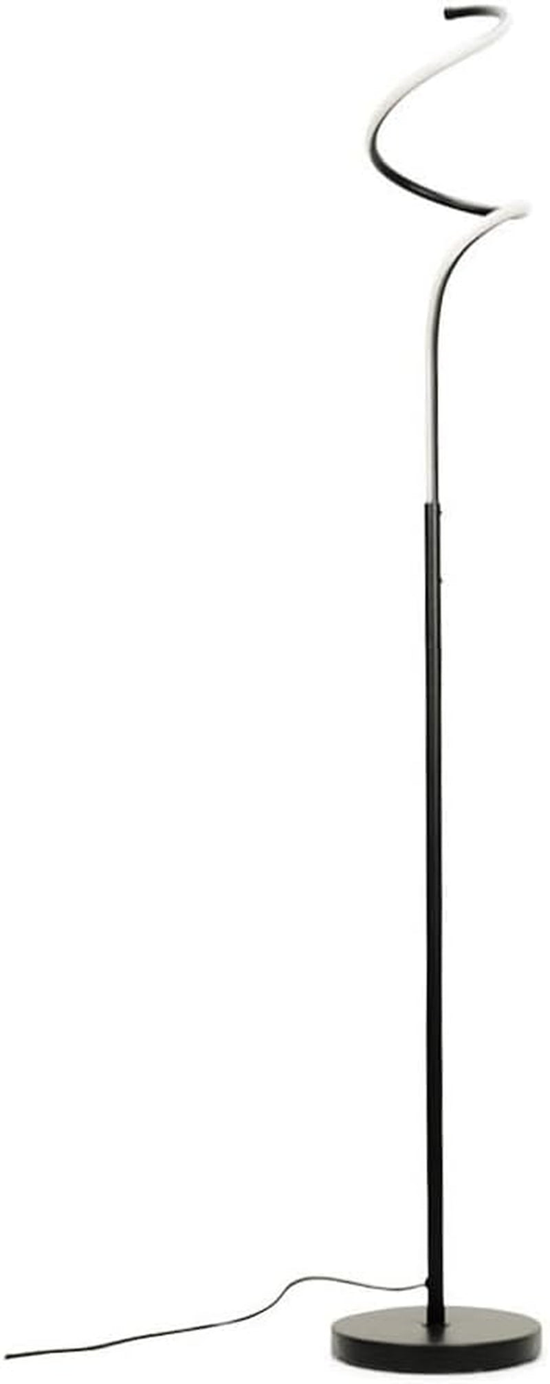 Matt Black Single Spiral Twist Floor Lamp - Essential Home Décor and Lighting Solution