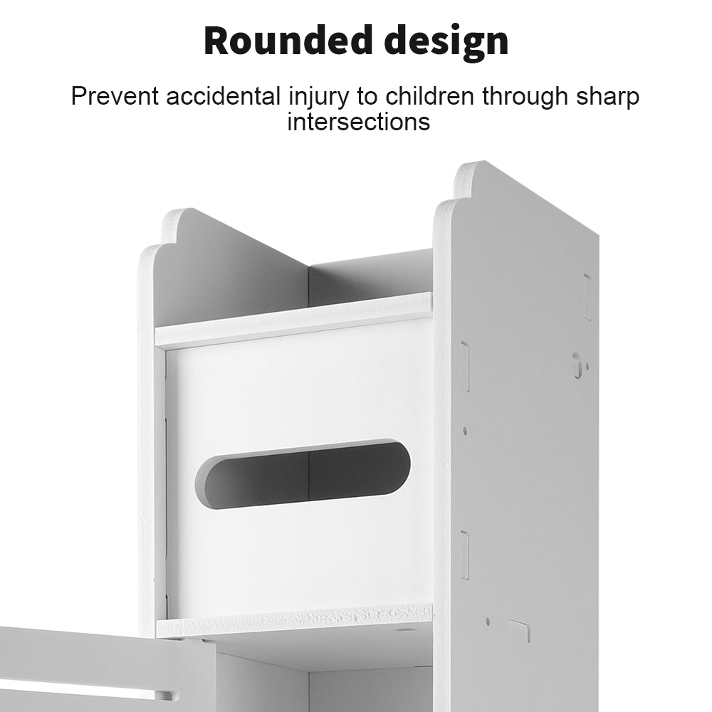 Waterproof Free-Standing Bathroom Storage Cabinet - White Organizer Unit