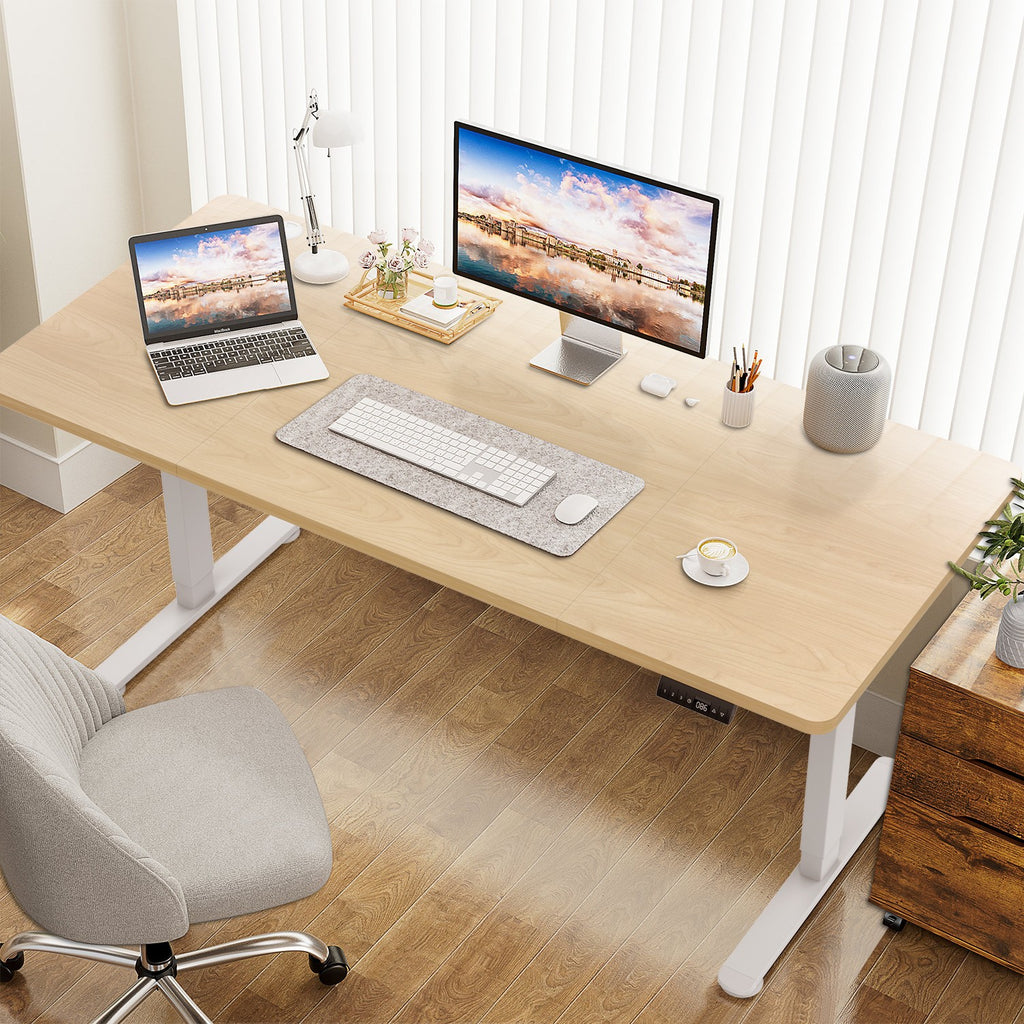 Electric Standing Desk with Integrated USB Charging Port - Single Surface Design