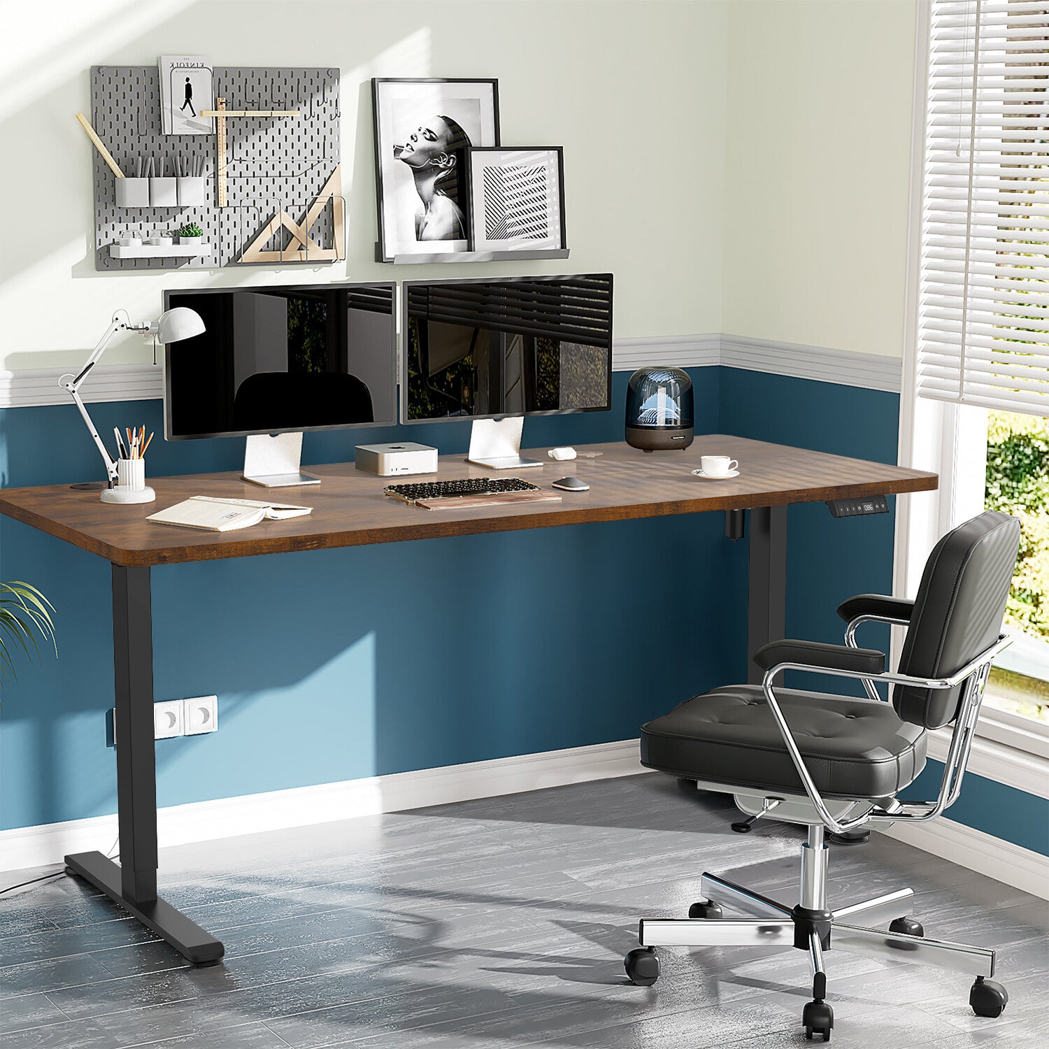 Electric Standing Desk with Integrated USB Charging Port - Single Surface Design