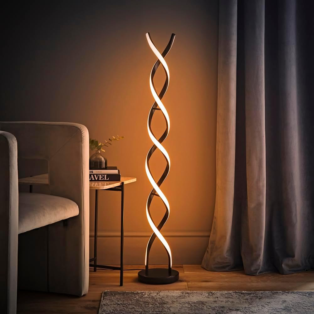 | Matt Black Double Twist Floor Lamp | Floor Lamps & Torchieres, Home Décor & Improvement Essential