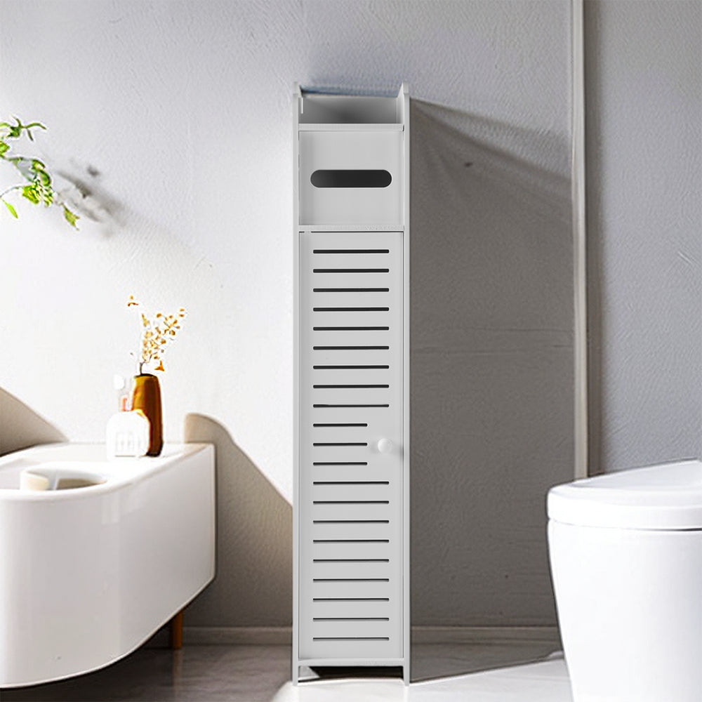 Waterproof Free-Standing Bathroom Storage Cabinet - White Organizer Unit