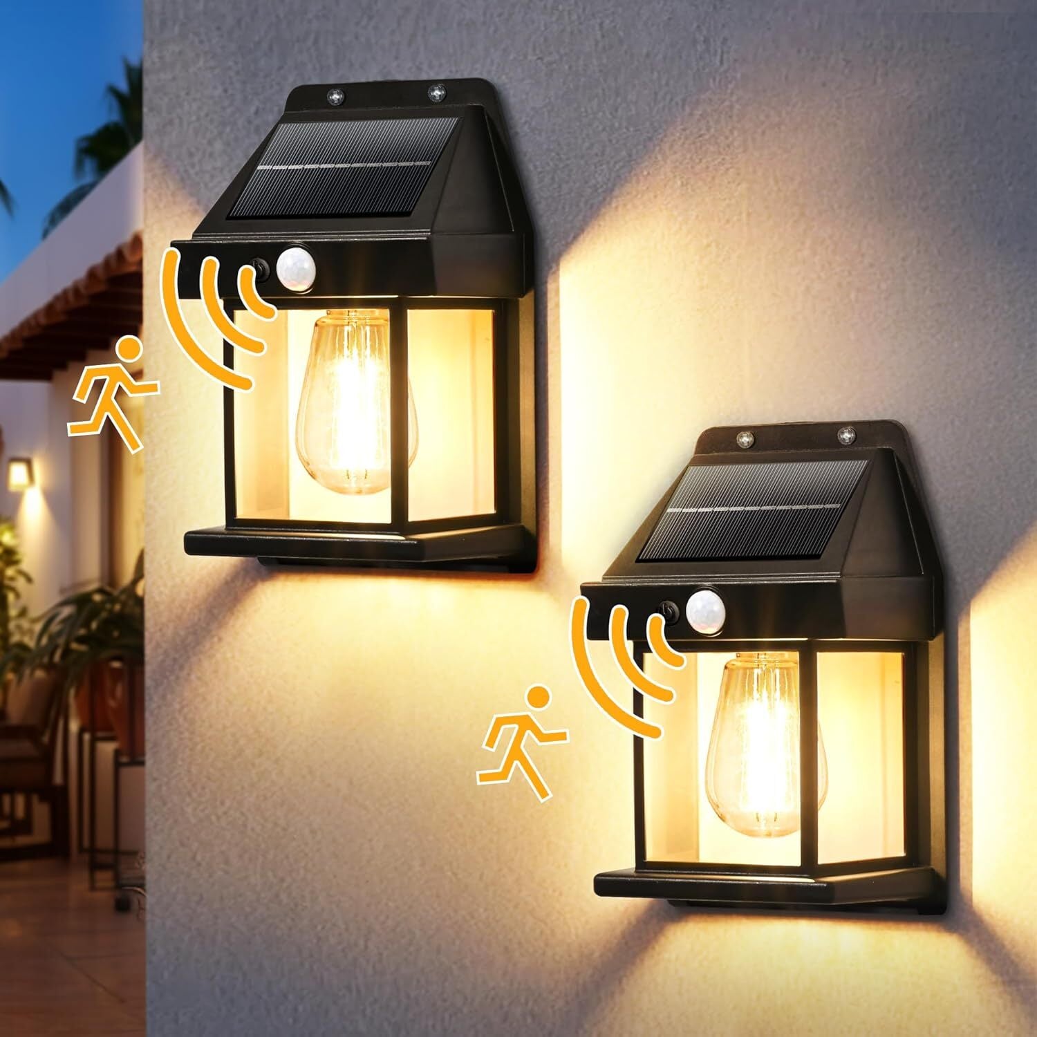 Super Bright Solar Powered Fence Wall Lights LED Outdoor Garden Security Lamp