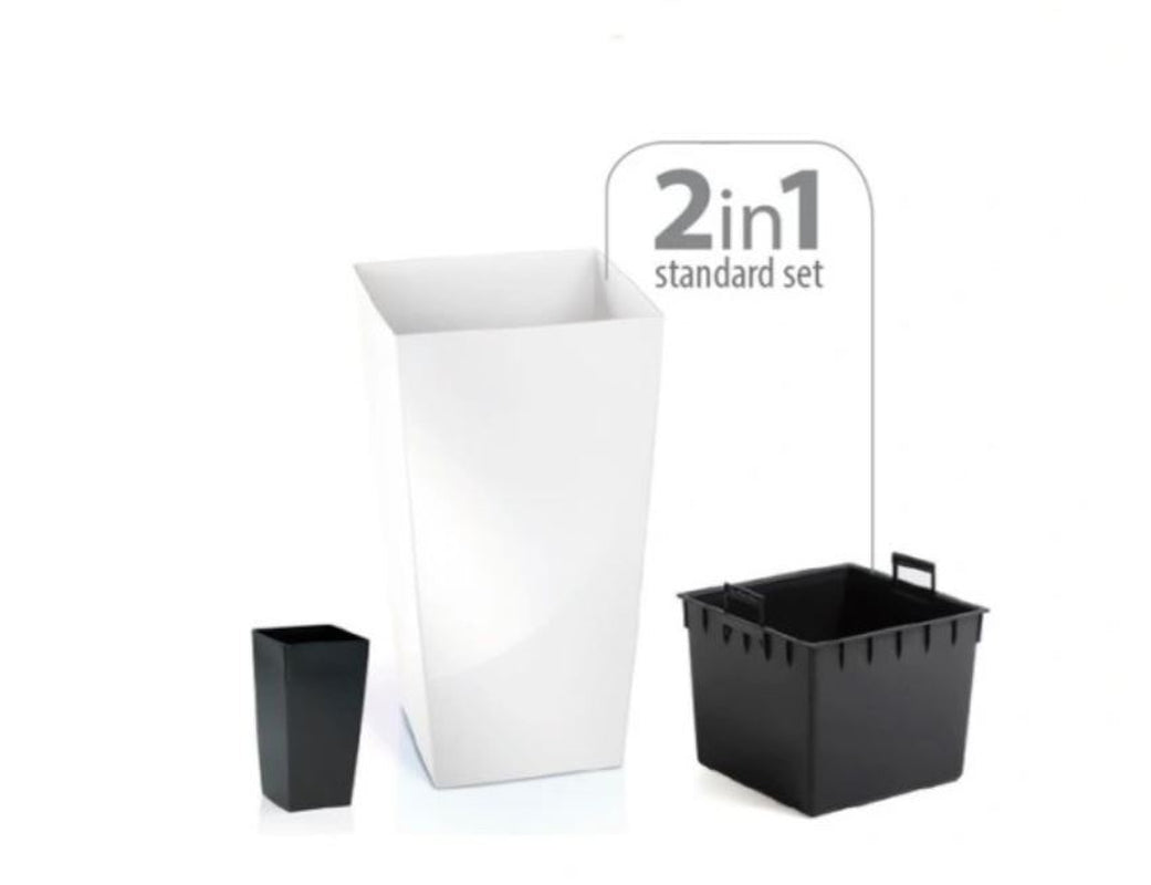 Tall Planter Plant Pot Flower with Insert Indoor Outdoor Garden Patio Home Large