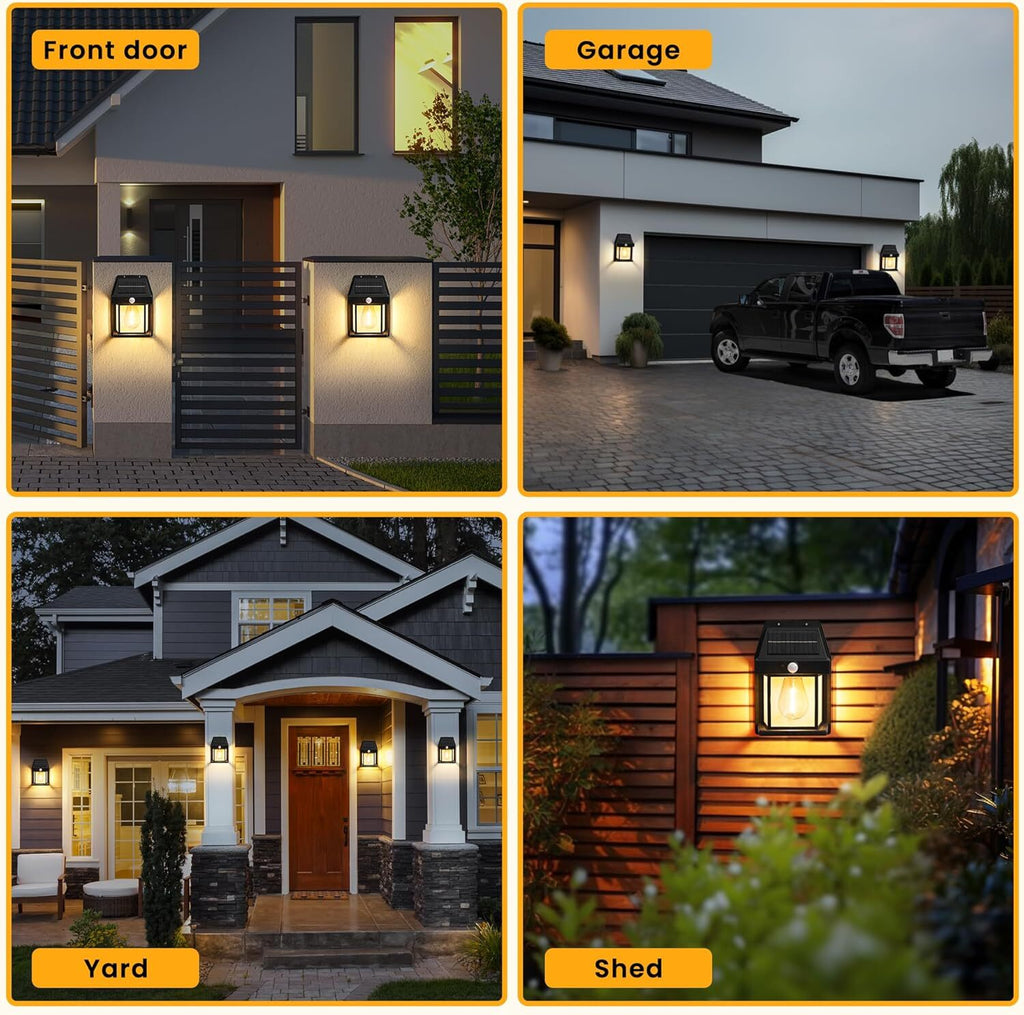Super Bright Solar Powered Fence Wall Lights LED Outdoor Garden Security Lamp