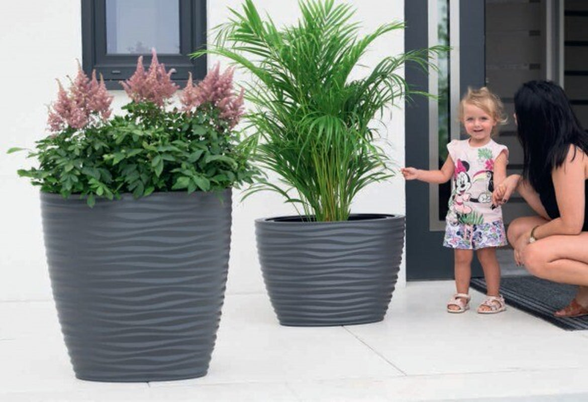 Large Tall Plant Pot Oval Ellipse Dunes Flower Indoor Garden Patio Planter