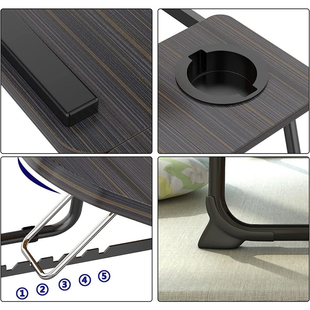 Portable Folding Laptop Table - Versatile Bed Tray and Sofa Desk for Work and Breakfast