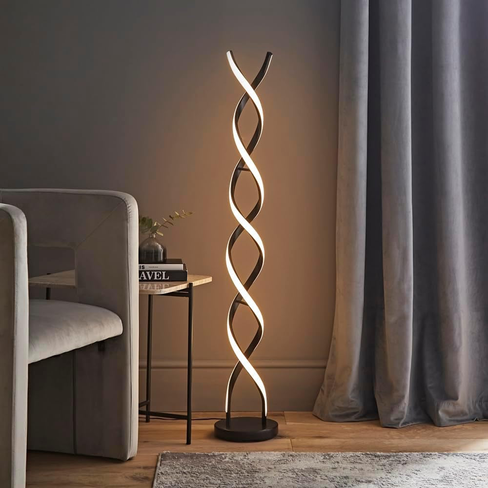 | Matt Black Double Twist Floor Lamp | Floor Lamps & Torchieres, Home Décor & Improvement Essential