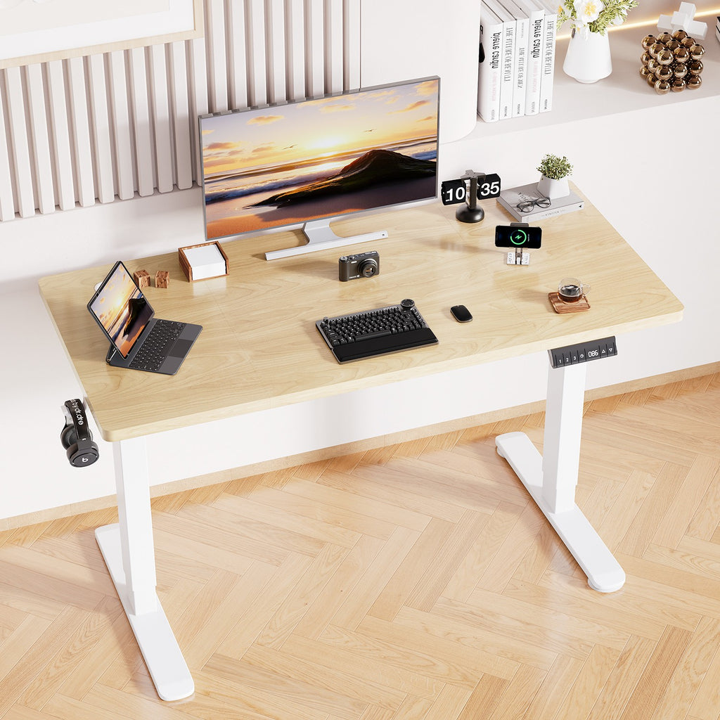 Electric Standing Desk with Integrated USB Charging Port - Single Surface Design