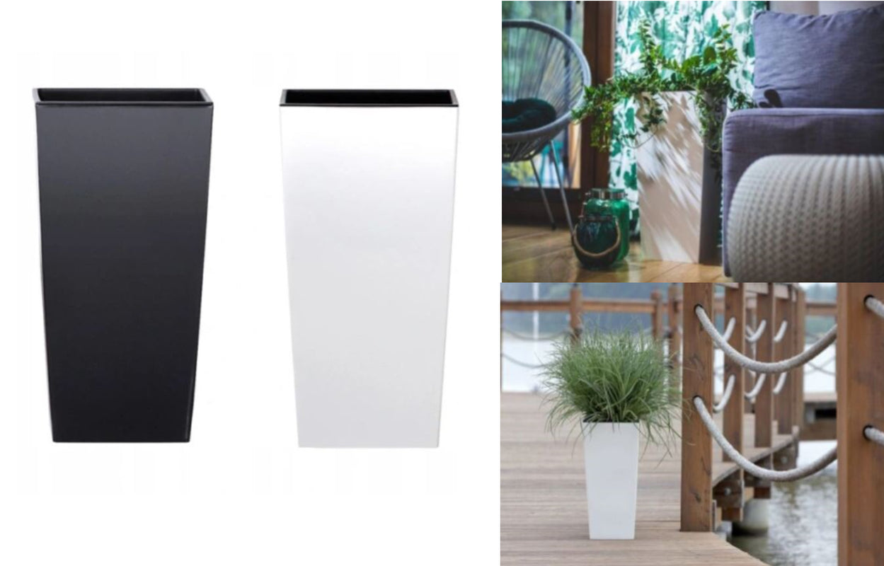 Tall Planter Plant Pot Flower with Insert Indoor Outdoor Garden Patio Home Large