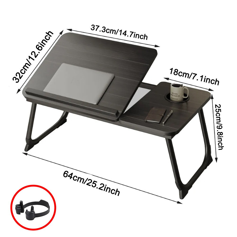 Portable Folding Laptop Table - Versatile Bed Tray and Sofa Desk for Work and Breakfast