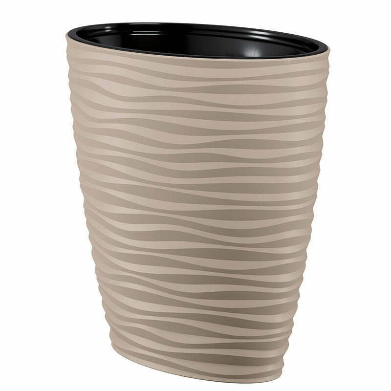 Large Tall Plant Pot Oval Ellipse Dunes Flower Indoor Garden Patio Planter