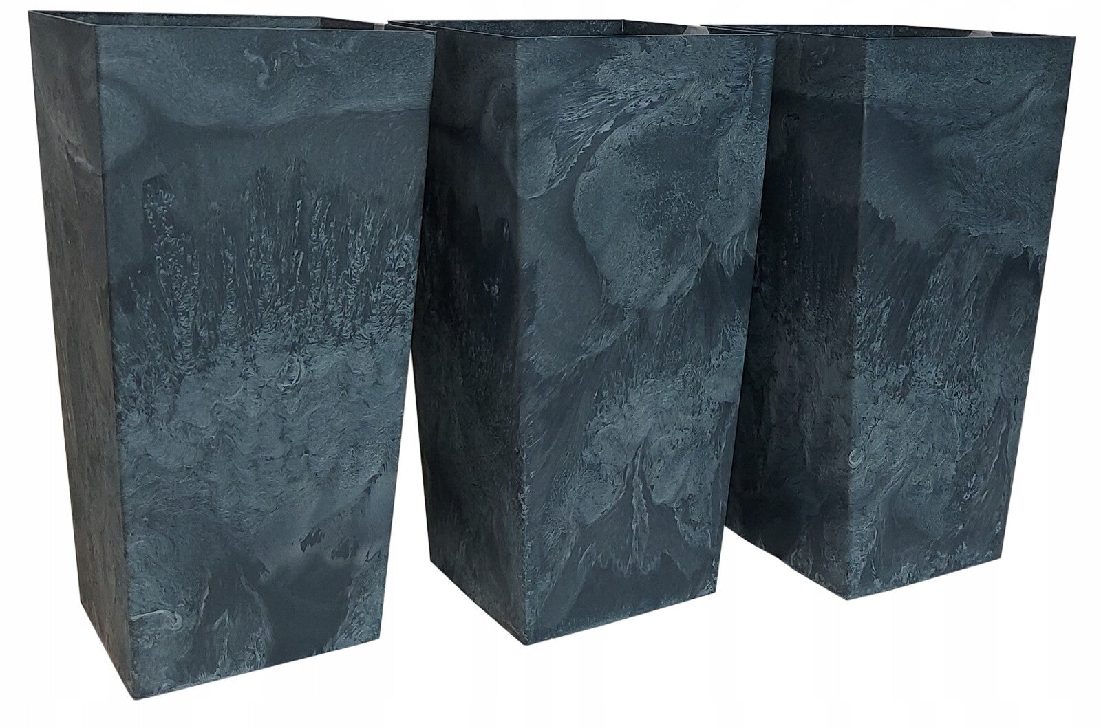 Tall Planter Plant Pot Square Concrete Effect Flower Indoor Outdoor Garden Patio