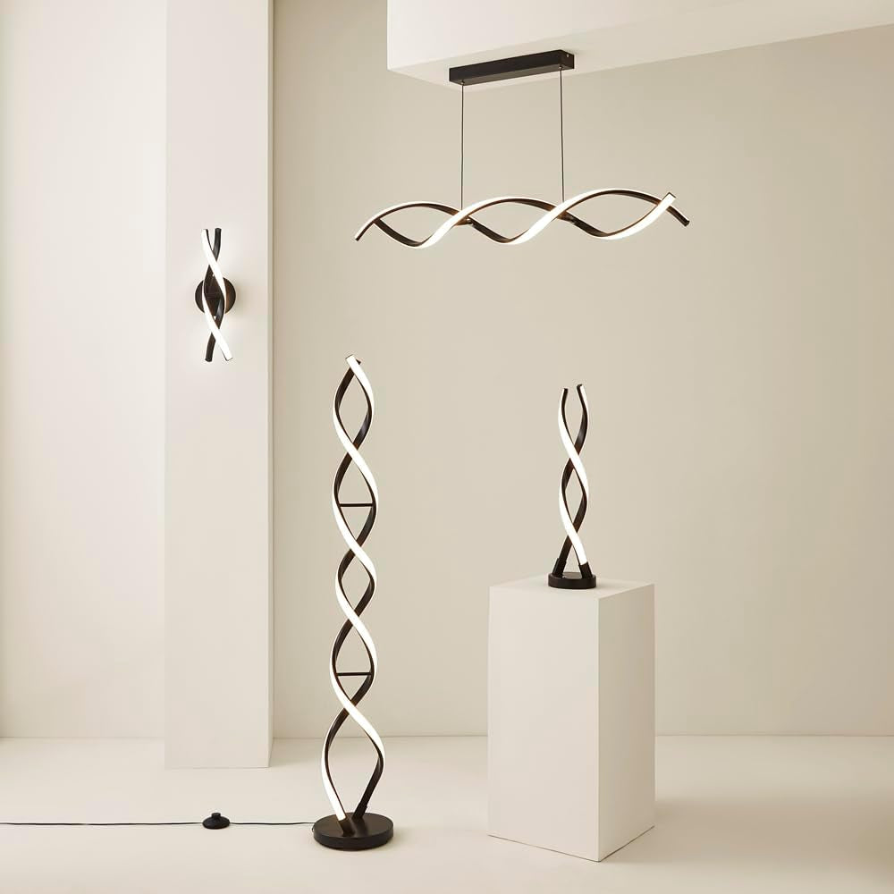 | Matt Black Double Twist Floor Lamp | Floor Lamps & Torchieres, Home Décor & Improvement Essential