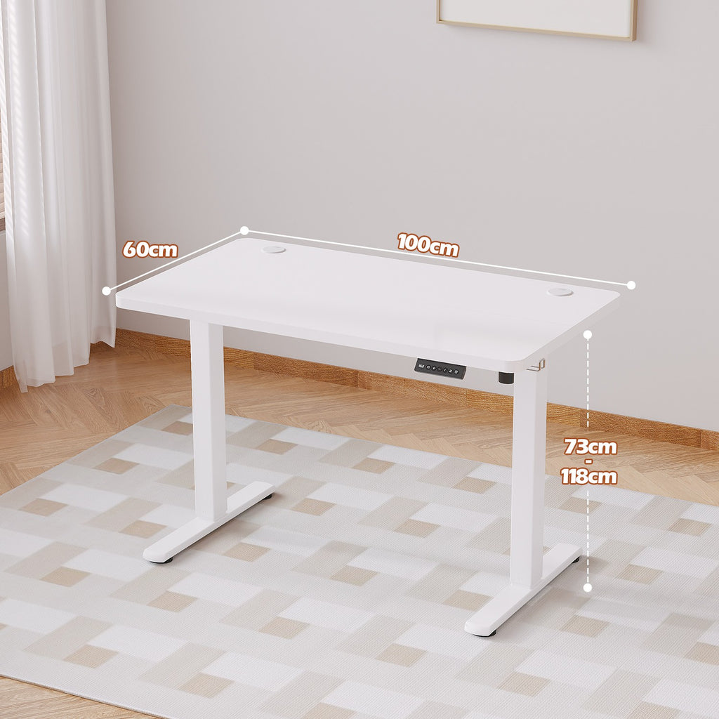 Electric Standing Desk with Integrated USB Charging Port - Single Surface Design