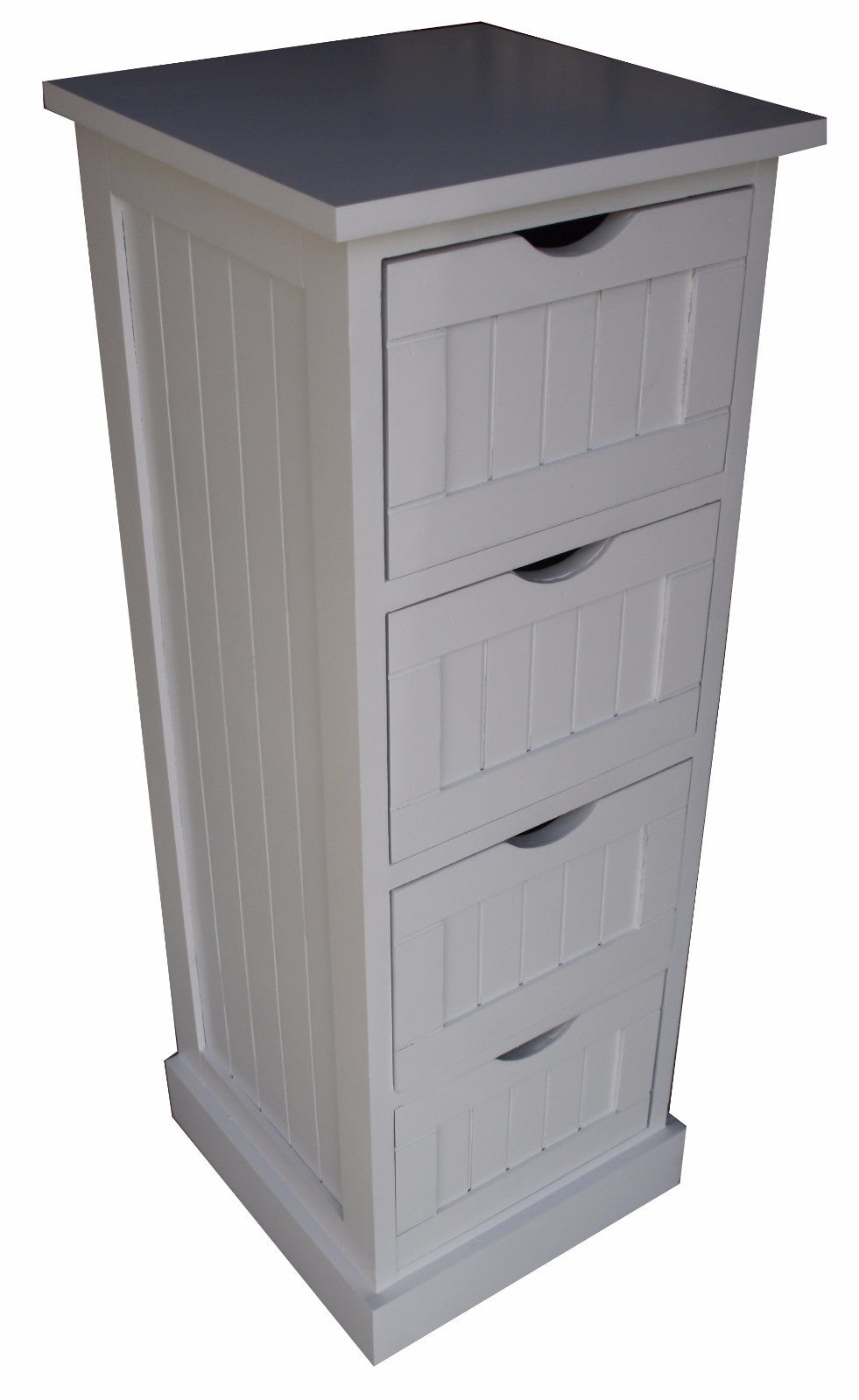 Bathroom Storage Cabinet with 4 Drawers and 1 Door in White Finish