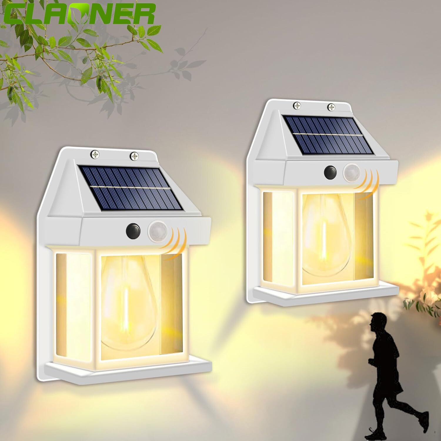 Super Bright Solar Powered Fence Wall Lights LED Outdoor Garden Security Lamp
