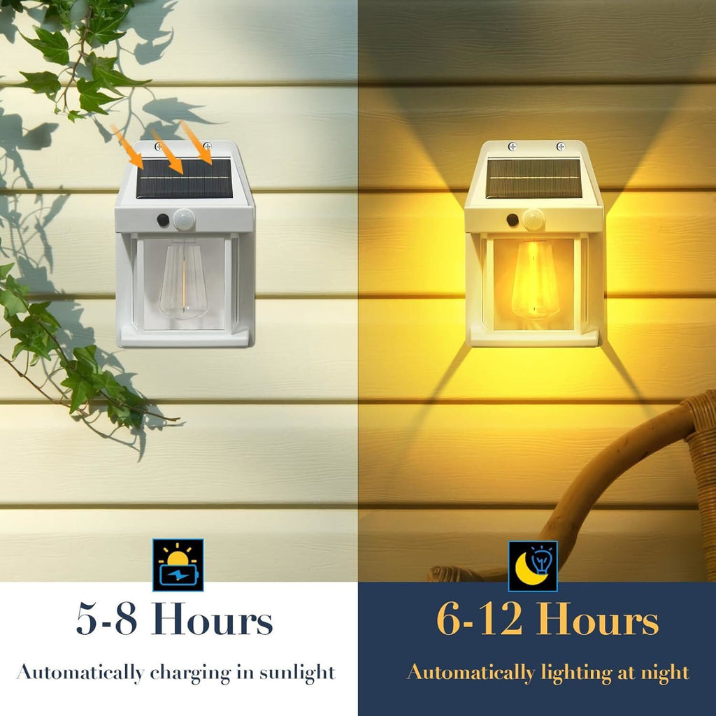 Super Bright Solar Powered Fence Wall Lights LED Outdoor Garden Security Lamp