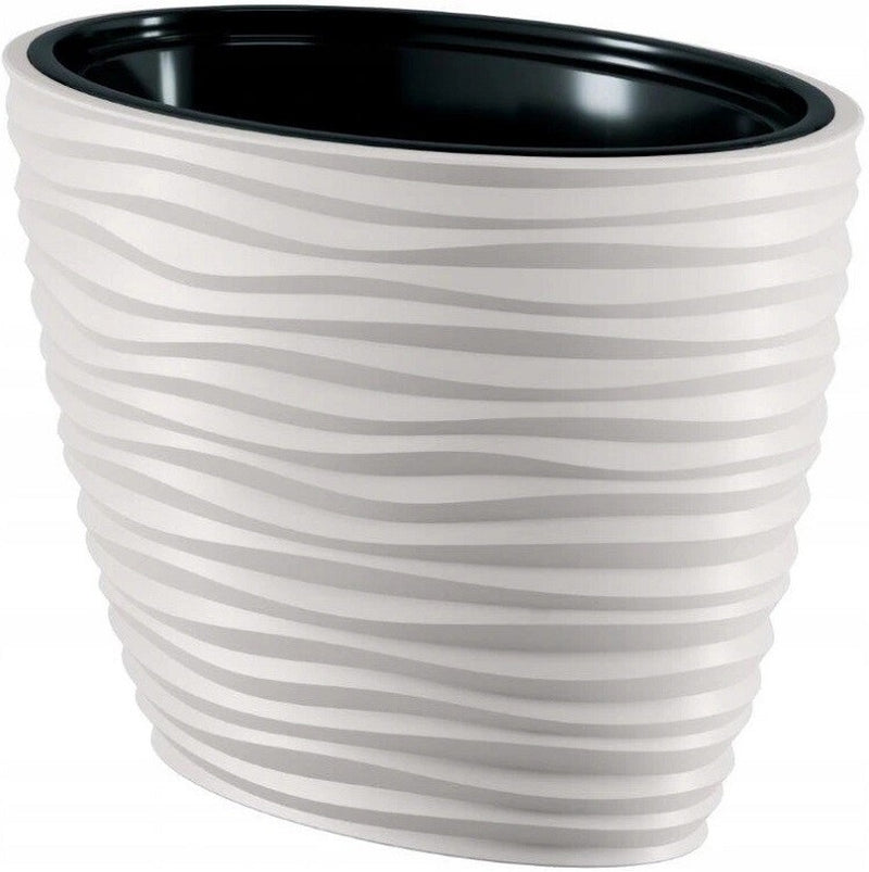 Large Tall Plant Pot Oval Ellipse Dunes Flower Indoor Garden Patio Planter