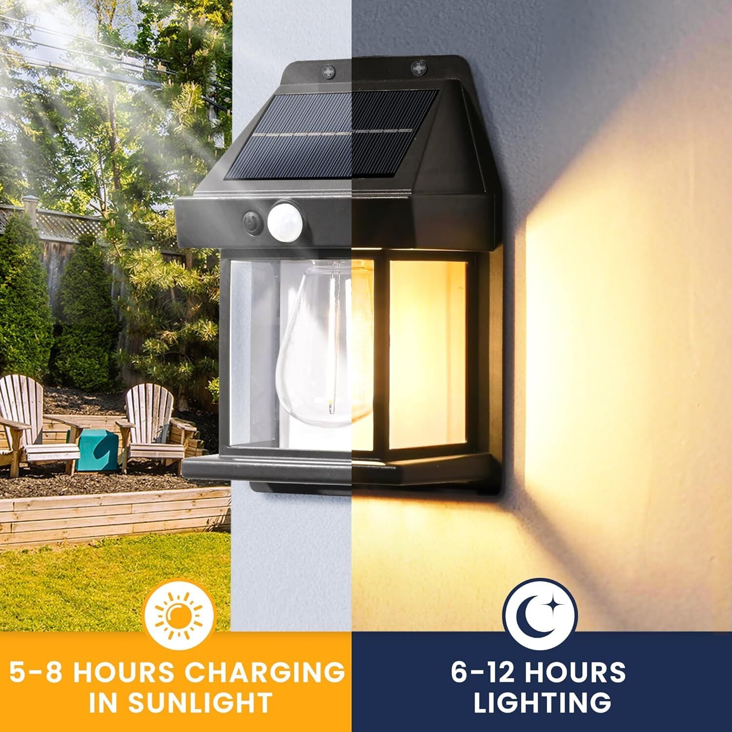 Super Bright Solar Powered Fence Wall Lights LED Outdoor Garden Security Lamp