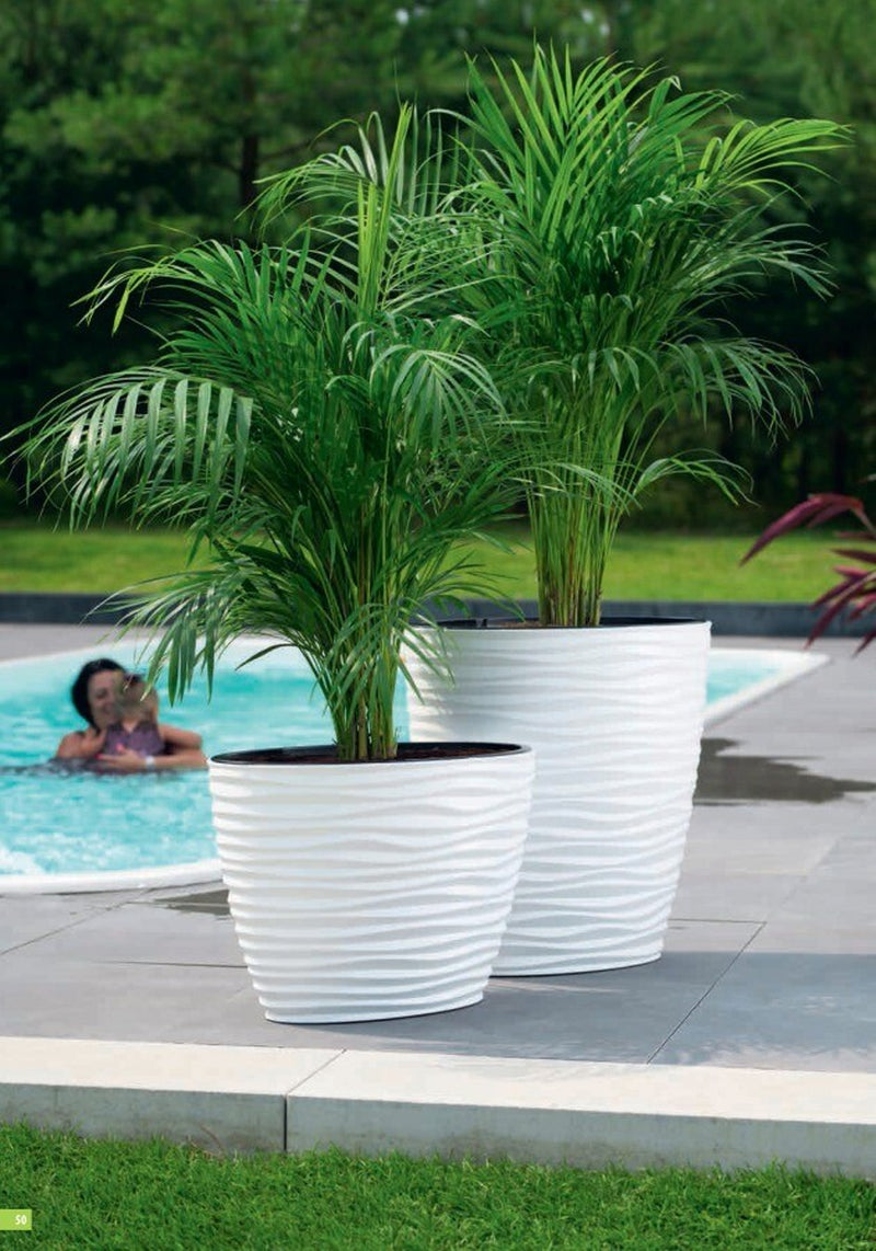 Large Tall Plant Pot Oval Ellipse Dunes Flower Indoor Garden Patio Planter